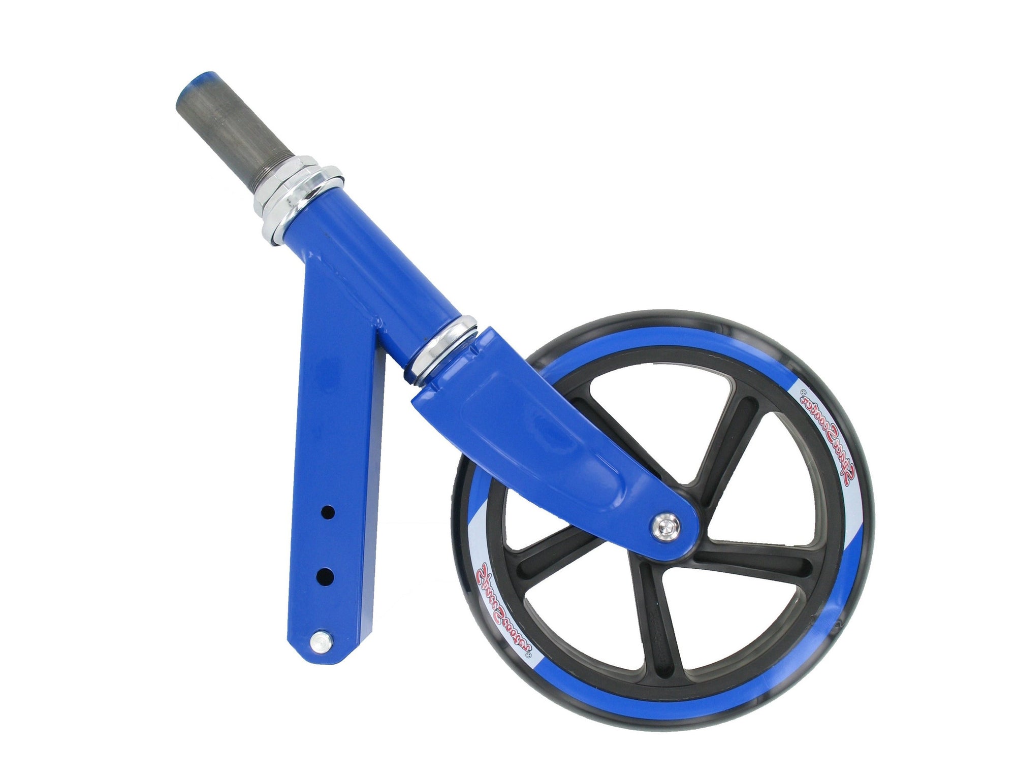 Space Scooter (x580) - Voorvork met balhoofd en voorwiel (blauw)