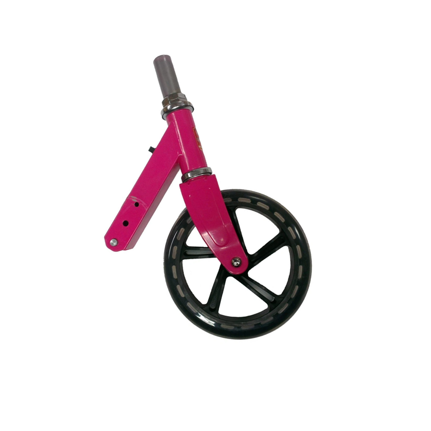 Space Scooter (x580) - Voorvork met balhoofd (roze, zwart oude model) incl. voorwiel