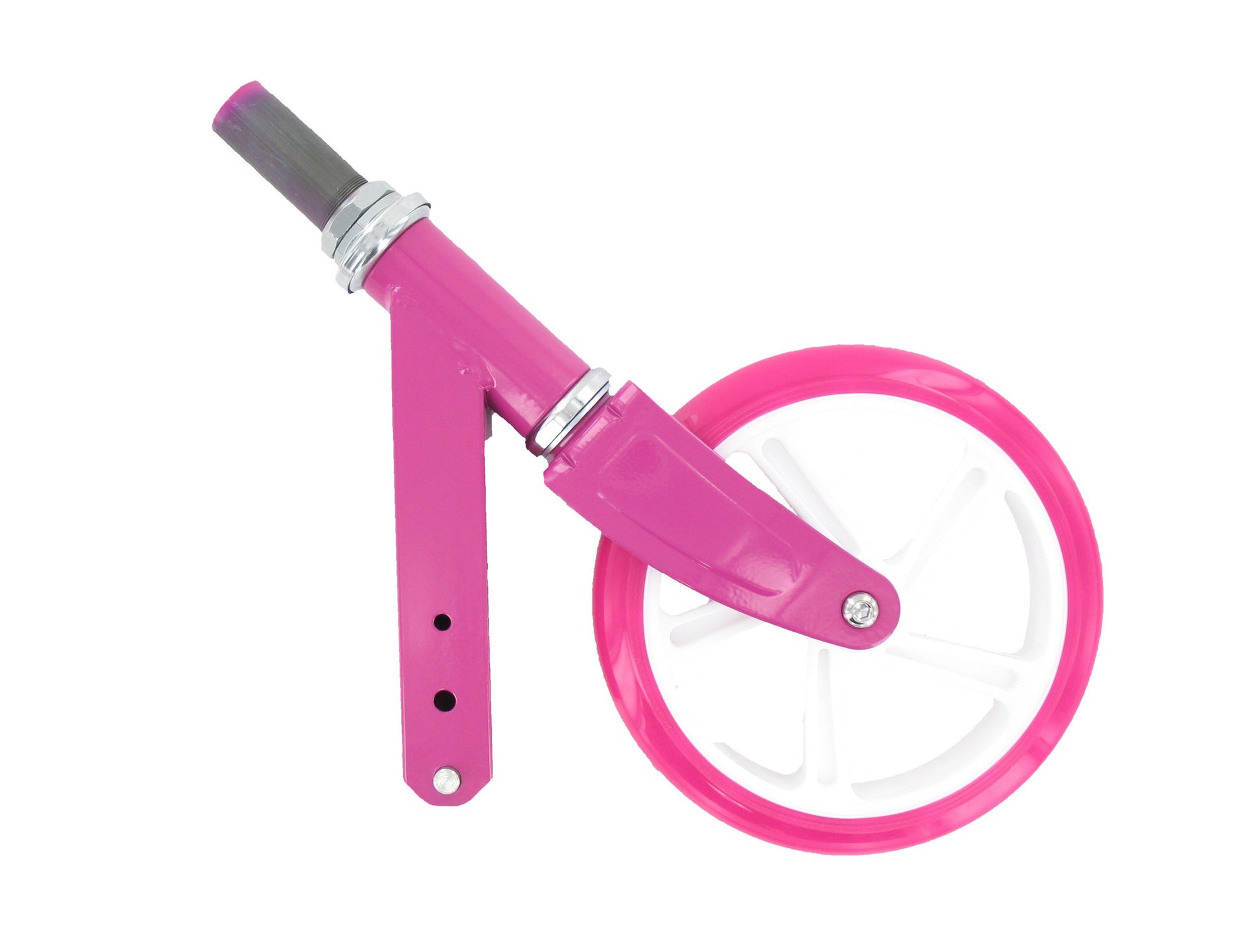 Space Scooter (x580) - Front fork with steering head (pink) incl. Front wheel